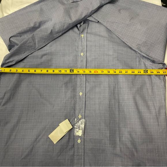 Polo Ralph Lauren Men's Regent Plaid Blue/White Button Down Shirt 18/XXL - Picture 5 of 11